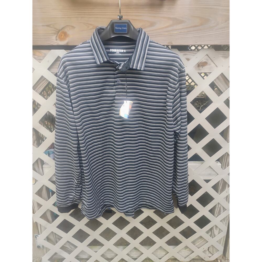 Forrester's Men's 2XL Golf Polo Shirt Long Sleeve Performance Athlesure Preppy